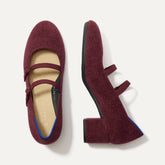 The ReVelvetâ„¢ Double Buckle Mary Jane Heel - ReVelvetâ„¢ Syrah