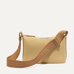 The Casual Crossbody - Brown Butter Raffia-Knit