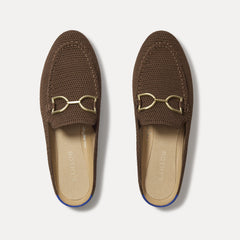 The Double Bit Loafer Mule - Cinnamon Raffia-Knit