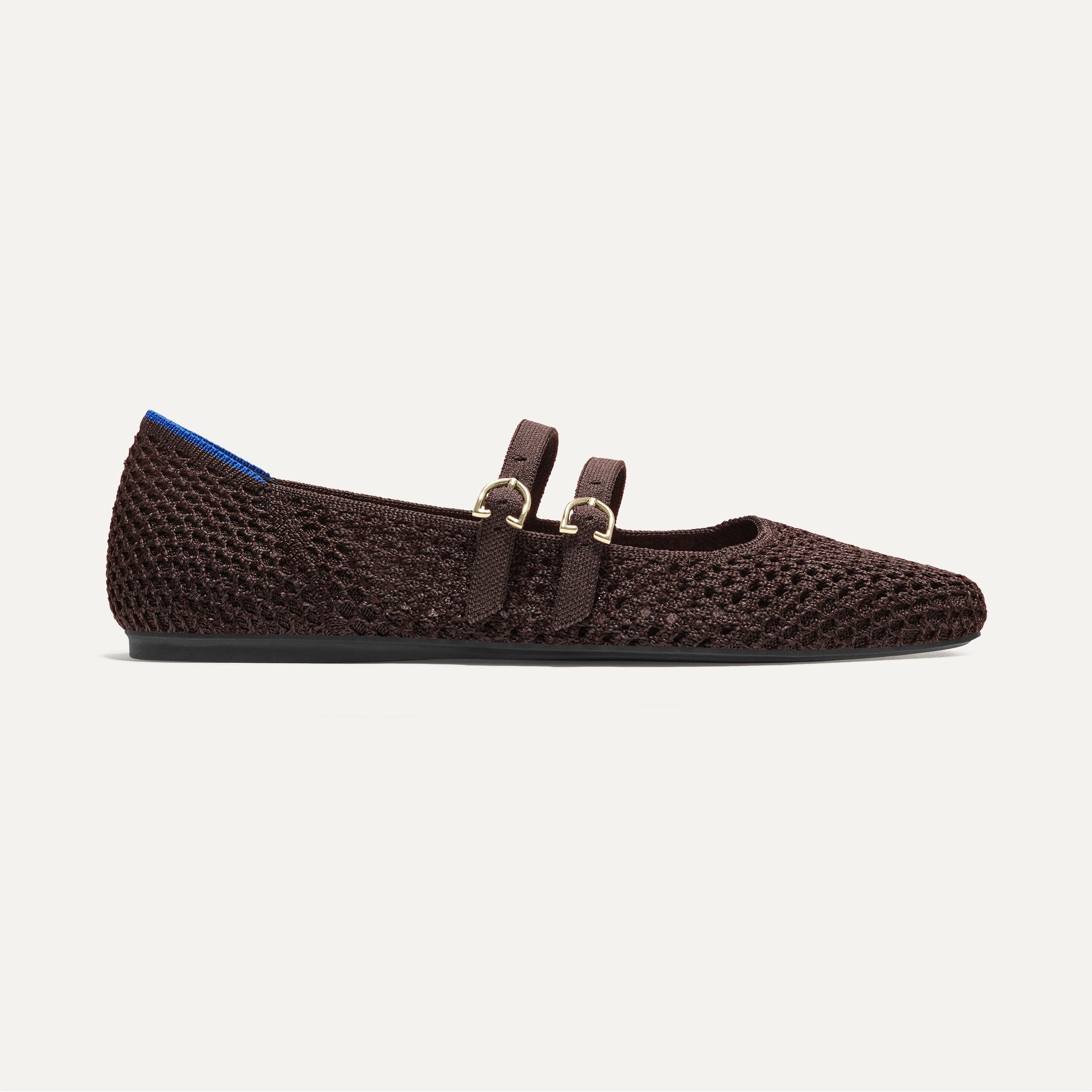 The Double Buckle Mary Jane - Chocolate Mesh