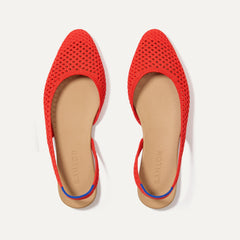 The Almond Slingback - Poppy Mesh