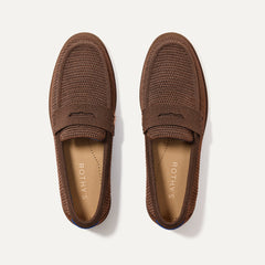 The Penny Loafer - Cinnamon Raffia-Knit