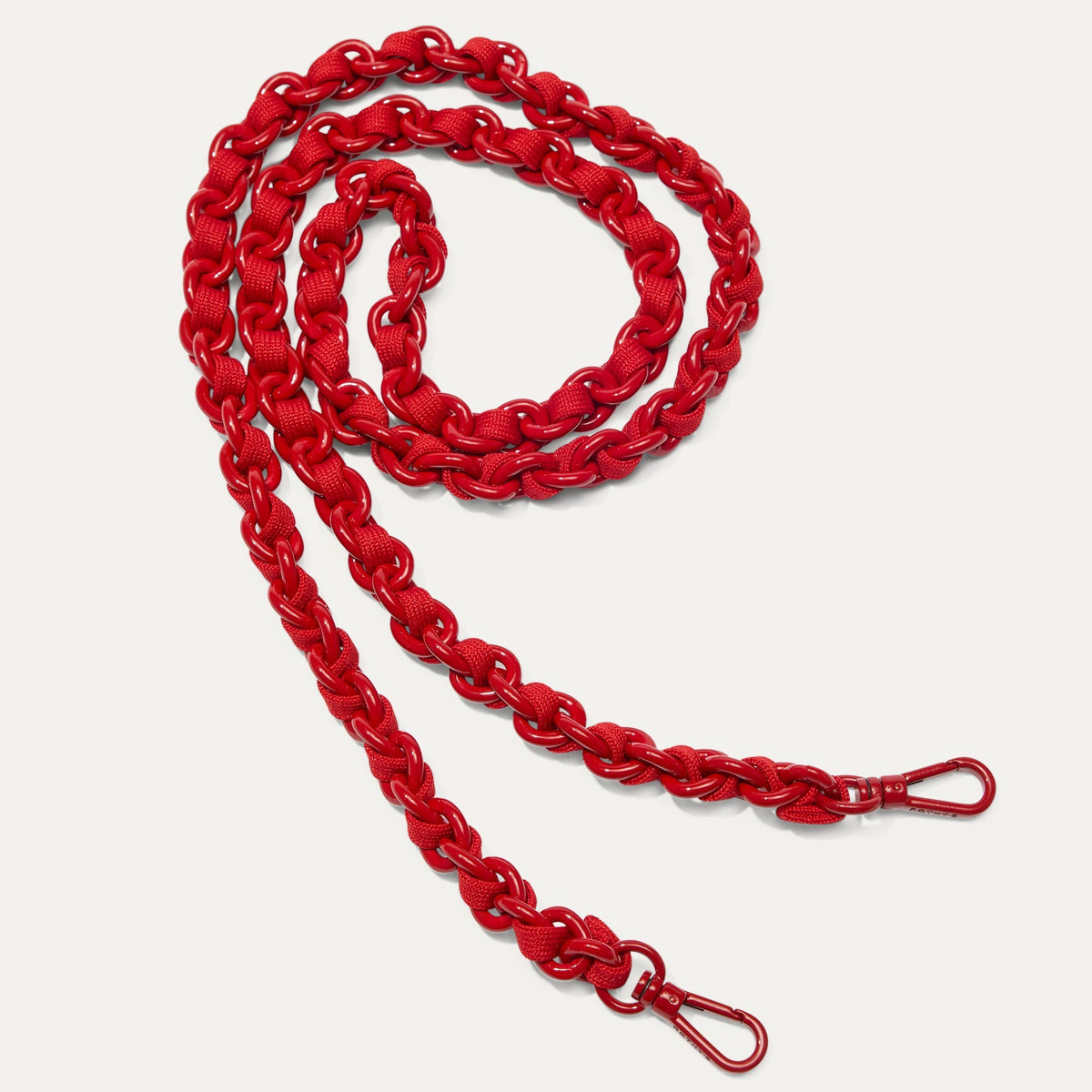 The Crossbody Strap - Scarlet Chain-Knit
