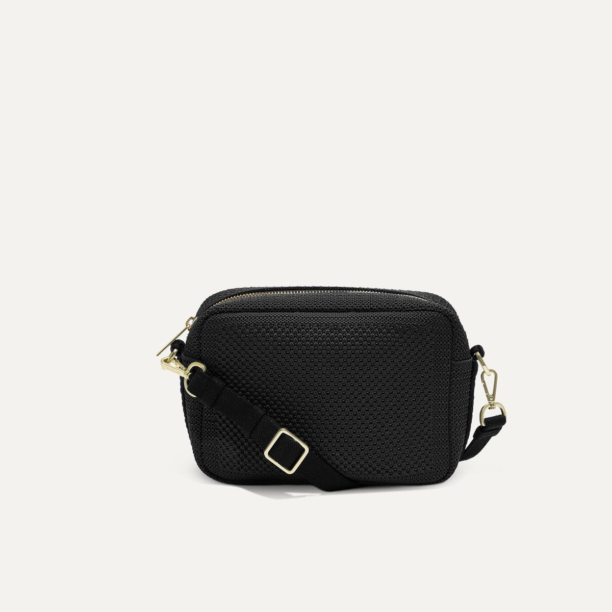 The Crossbody Camera Bag - Black Licorice Open-Knit
