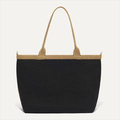 The Lightweight Zip Tote - Black Espresso Open-Knit
